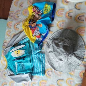 Little boy swimsuits and hat. Bundles only.